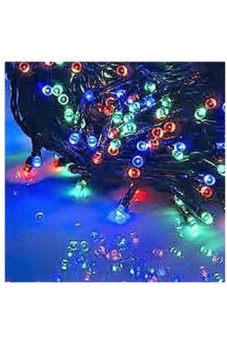 Yeşil Kablolu 10 Metre Karışık Renk 100 Led Fonksi