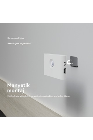 Led İnsan Vücudu İndüksiyon Lambası, Koridor, Merdiven, Başucu Atmosfer Işığı Gece Aydınlatması Sıcak Işık