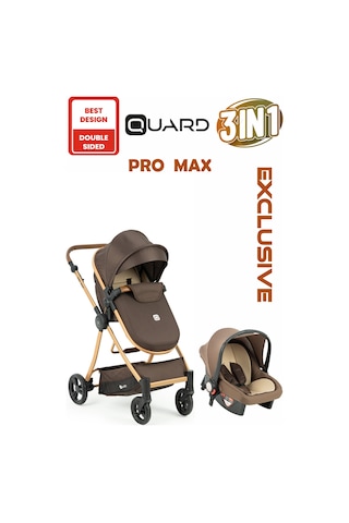 Quard Promax Travel Sistem Bebek Arabası Kahverengi