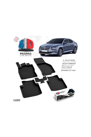 Skoda Superb 4d Havuzlu Paspas 2015-2023 A+kalite