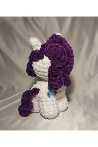 El Yapımı Tığ İşi My Little Pony Peluş Oyuncak Rarity 02 - Çok Renkli