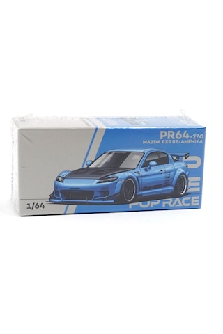 Pop Race 1/64 Mazda Rx8 Re-amemiya Light Blue 270