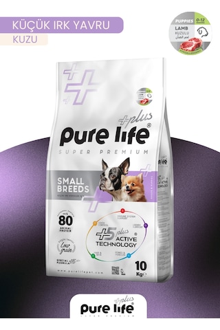 Pure Life Plus Kuzulu Küçük Irk Yavru Köpek Maması 10 KG