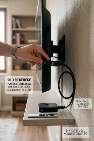 Next Ye-1108 Altın Uçlu Hdmı Kablo Full Hd / 3d Destekli