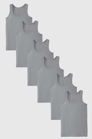 Twn Gri Standart Fit Nefes Alabilen Teri Emen 6'lı Atlet 1hc12ortatl06 Gri