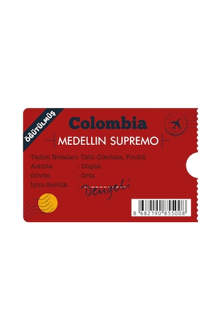 Moliendo Colombia Medellin Supremo Yöresel Kahve 1000 G