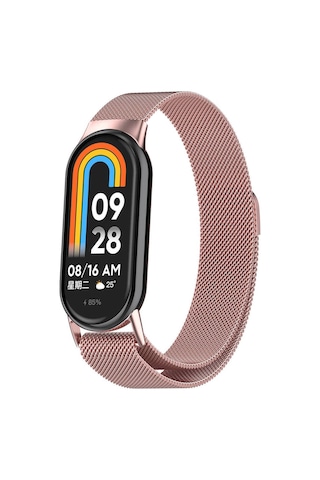 Xiaomi Smart Band 8 Gllp Krd-01 Metal Kordon-pembe