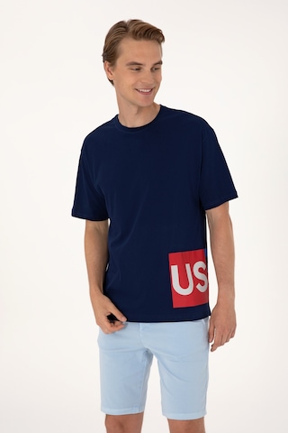 U.S. Polo Assn. Erkek Comfort Fit Bisiklet Yaka Lacivert Tişört 50306879-VR033