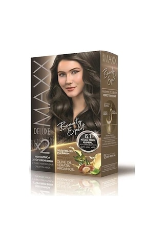 Maxx Deluxe Saç Boyası Set Küllü Koyu Kumral 6/1