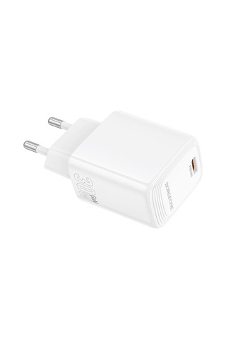 Borofone Bn28 Fuente Tek Portlu Pd30w Şarj Cihazı, Fiş Tipi: Ab Fiş Beyaz Beyaz