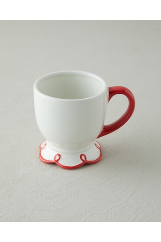 English Home Lovely Loop Dolomite Kupa 320 Ml Kırmızı