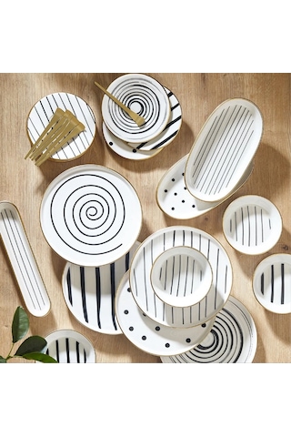 Fecra Dark 25 Parça Kahvaltı Seti Beyaz