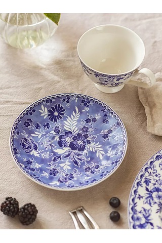 Roomi Seramik Çay Takımı 190 Ml Vintage, Kupa Ve Tabağı Seti 196192564 Beyaz