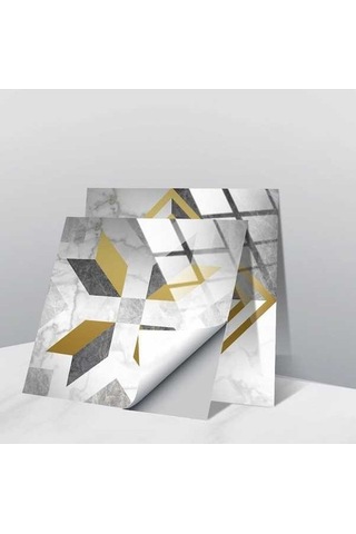 Tongxida 20 Adet 15cm Pvc Kristal Kaplı Geometrik Desen Fayans Duvar Stickerı Ts238 Diğer