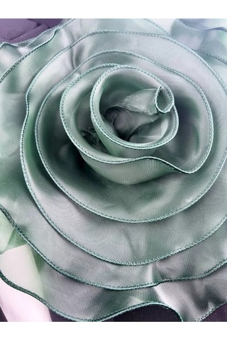 Slubov'u Kadın Broş, Büyük Kumaş Çiçek 265385244 Gri