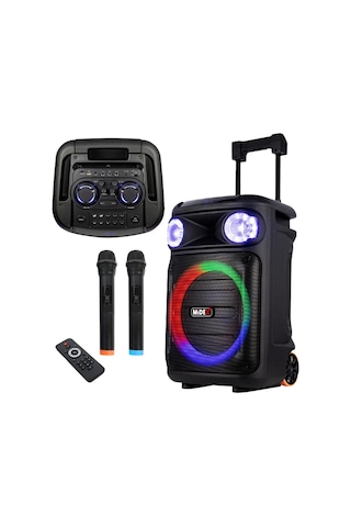 Midex 1100 Watt Mikrofonlu Karaoke Eğlence Işıklı Ses Sistemi MXR-1100 (Bluetooth Kayıt Usb Şarjlı)