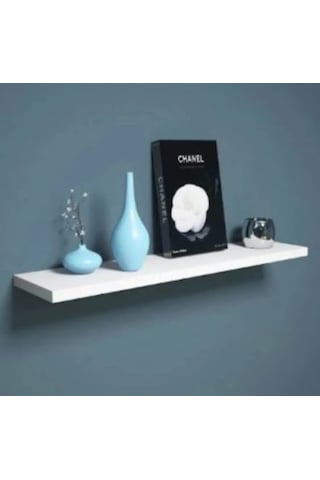 Beyaz Duvar Rafı Mdflam Parça Raf Uçan Raf 50 X 20