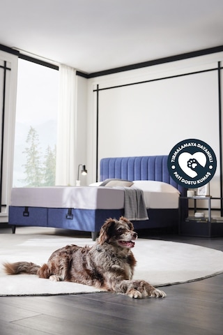 Yataş Bedding Lento Baza, Somni Başlık 2'li Set 120x200 - Lacivert