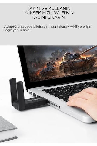 2.4/5 Uyumlu Ghz Kablosuz Usb 3.0/2.0/1.1 Mac Windows Linux Uyumlu 1300mbps Wi-fi Adaptörü