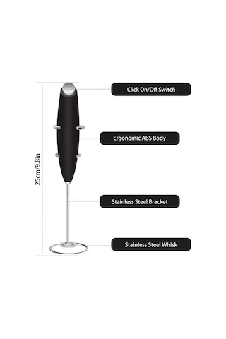 Soulader El İle Süt Köpürtücü, Cappuccino Ve Latice İçin Manuel Süt Köpük Makinesi, Evde Kafe Tarzı Sıcak Soğuk İçecekler İçin Pratik Köpük Yapma Aleti Siyah