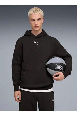 Puma Teamjaws Post Game Hoodie Erkek Sweatshirt 68953601 Siyah
