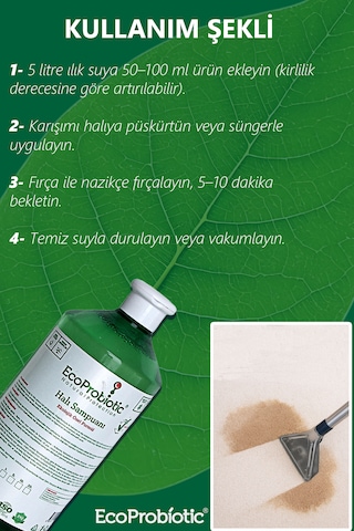 Organik Halı Temizleme Şampuanı 1 Lt. Leke Ve Kir Karşıtı Tekli