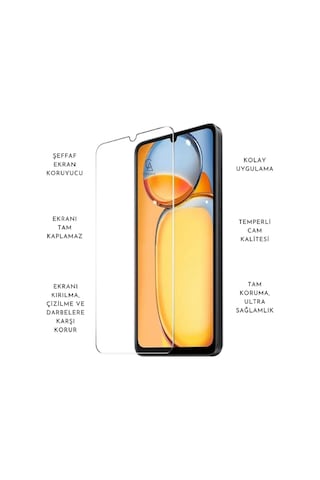 Xiaomi Poco C65 Uyumlu Kılıf Esnek Silikon Telefon Kılıfı Ve Temperli Cam Ekran Koruyucu