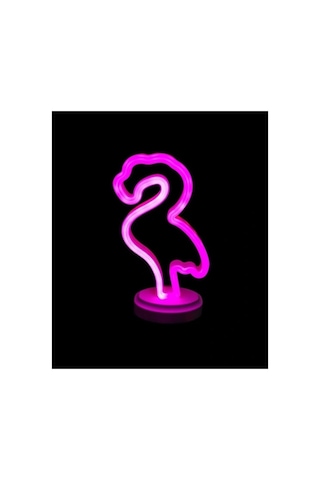 Buğz Neon Işıklı Flamingo Yazılı Masa Gece Lambası Diğer