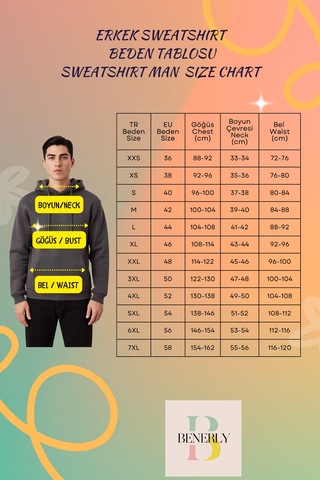 Benerly Erkek Dik Yaka Standart Kol Oversize Kalıp Fermuarlı Sweatshirt F Kahverengi