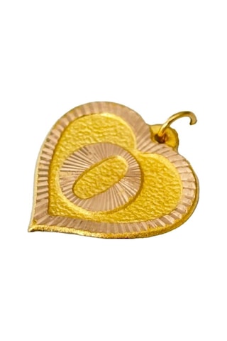 0.25 Gram 14 Ayar O Harfi Kalp Kolye Ucu