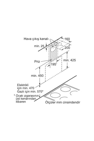 Bosch DWK065G60T Duvar Tipi 60 CM Davlumbaz