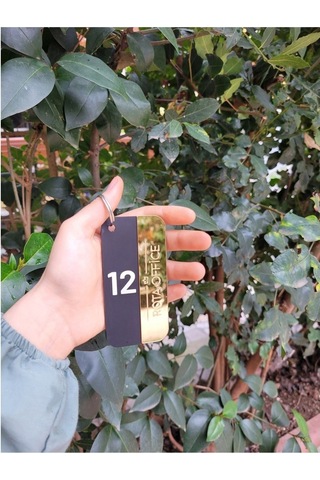 10 Adet Kişiselleştirilebilir Anahtarlık, Otel, Pansiyon, Yurt, Butik Otel, Bungalov Otel Siyah