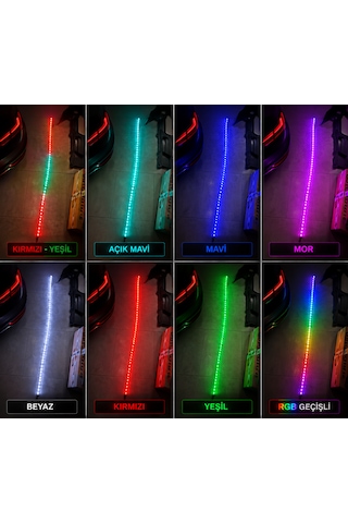 P Garaj Rgb Bagaj Altı Led Şerit Açık Mavi Kırmızı Beyaz Geçişli Rgb Efekt Akan Işık 0
