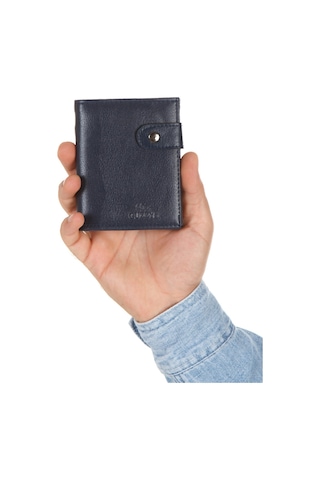 Newish Polo Erkek Deri Bozuk Para Hazneli Kartlık Cüzdan 10x12cm New179 Lacivert