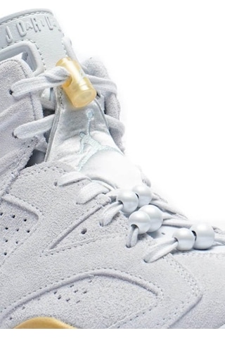 Nike Air Jordan 6 Retro Leather Women's Sneaker Hakiki Deri Bilekli Günlük Kadın Spor Ayakkabı Gri