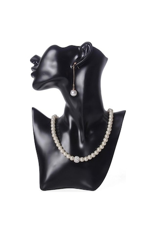 Trendooze Vitrin Tutucu Stilia-l Siyah Sergileme Reçine Reçine Mücevher Malzeme L+siyah Kolye Dy