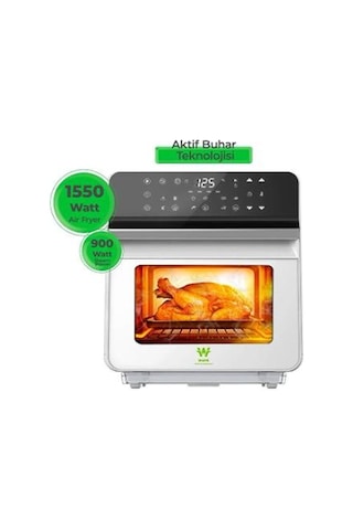 Wiami Airfryer 10.5 L Buharlı Hava Fritözü Beyaz-2023 Yeni Modeli
