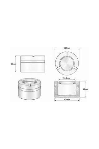 Sh Sunup Sn-37926 Araç Ev Dış Mekan İçin Metal Küllük Kaydırmaz Tabanlı Açılır Kapanır Najmaddin