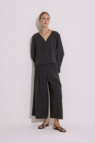 Modal Pileli Geniş Pantolon Antrasit Antrasit