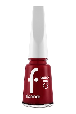 Flormar Quick Dry Hızlı Kuruyan İnce Yapılı & Parlak Bitişli Oje Qd06 Fiery Red New