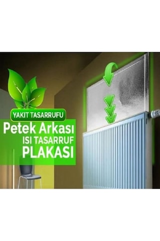 5 Adet Petek Radyatör Arkası Folyo Plaka Kalorifer Soba Arkalığı Alüminyum Isı Yalıtım Folyosu
