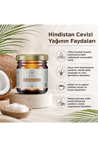Hindistan Cevizi Yağı 210 Ml. %100 Saf
