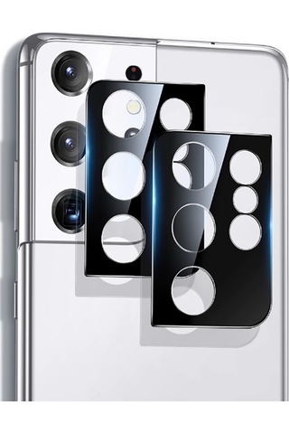 Samsung Uyumlu Galaxy S21 Ultra Zore 3d Kamera Camı Siyah