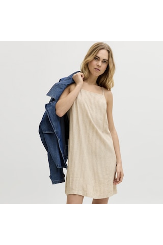 Kadin Kare Yaka Kolsuz Elbise - Almira - 12294717 Feather Gray