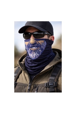 Sakallı Yüz Desenli Baf Buff - Çok Amaçlı Boyunluk & Maske 1 No