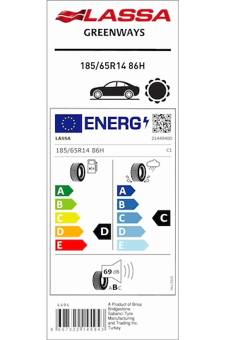 Lassa 185/65R14 Greenways 86 H Yaz Lastiği 2024