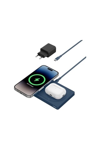 Belkin Wiz019vfbl-apl Boostcharge Pro 2 In 1 Magsafe 15w Kablosuz