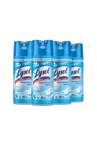 Lysol Pratik Yüzey Temizleyici, Koku Giderici, Dezenfektan Sprey Temizliği Esintisi 4 x 400 ML