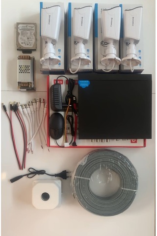 4 Kamera Kadraj Güvenlik Set 5mp Sony Seculens Kdj-4s-8w-kk-m-v1