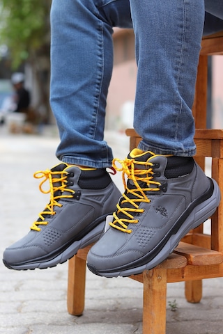 U.s. Polo Assn. Ry Waterproof Bağcıklı Outdoor Erkek Bot 867800000746 6 Gri Gri